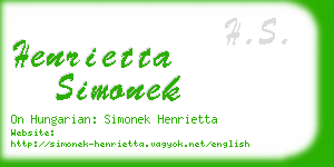 henrietta simonek business card